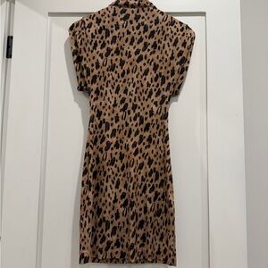Zara Tan and Black Animal Print Mini Dress